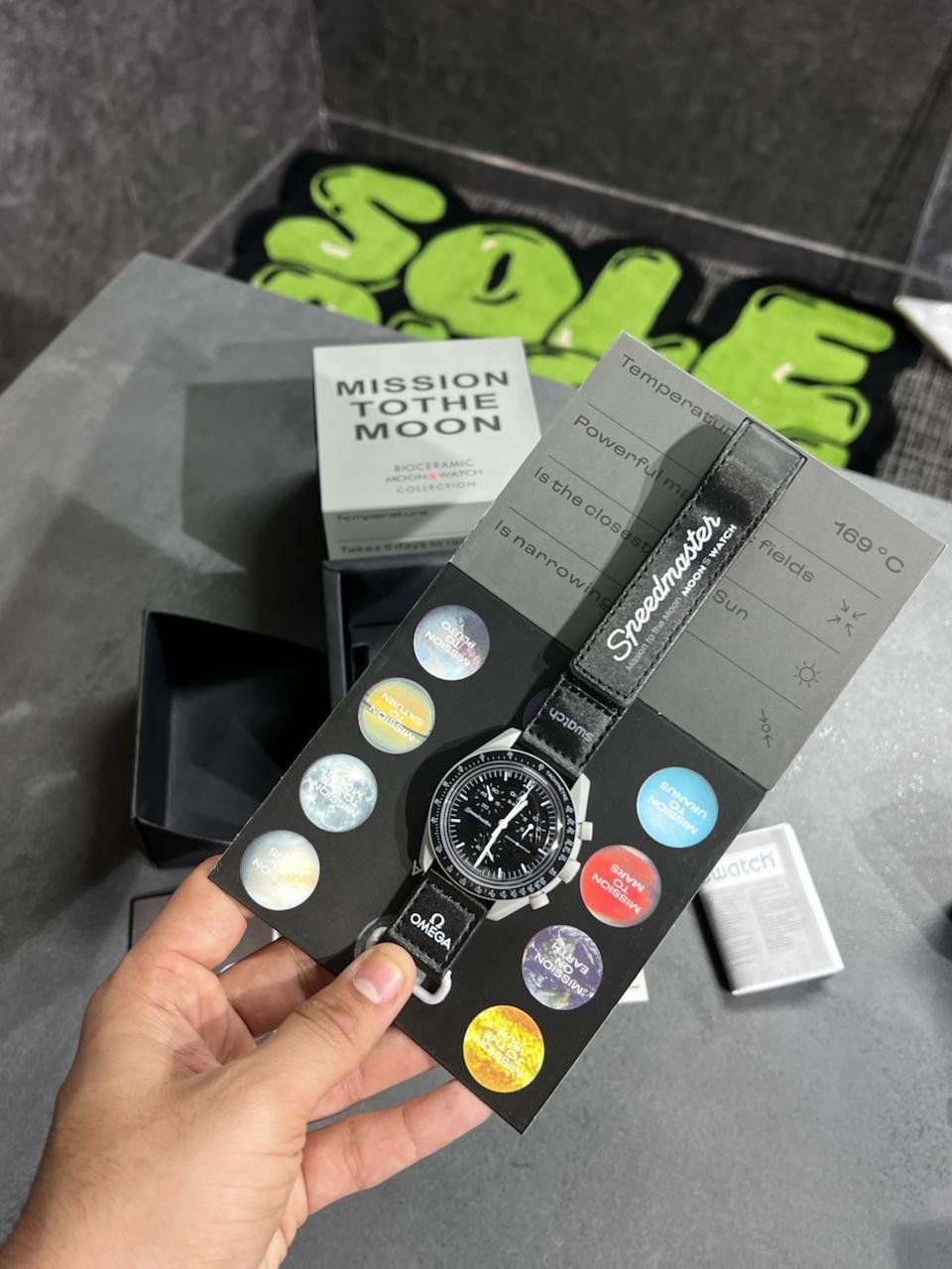 Swatch X Omega Bioceramic Moonswatch Mission To The Moon Black With Kit - Image 2