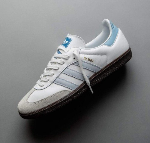Adidass Samba Leather Sky Blue Mens FIX - Image 6