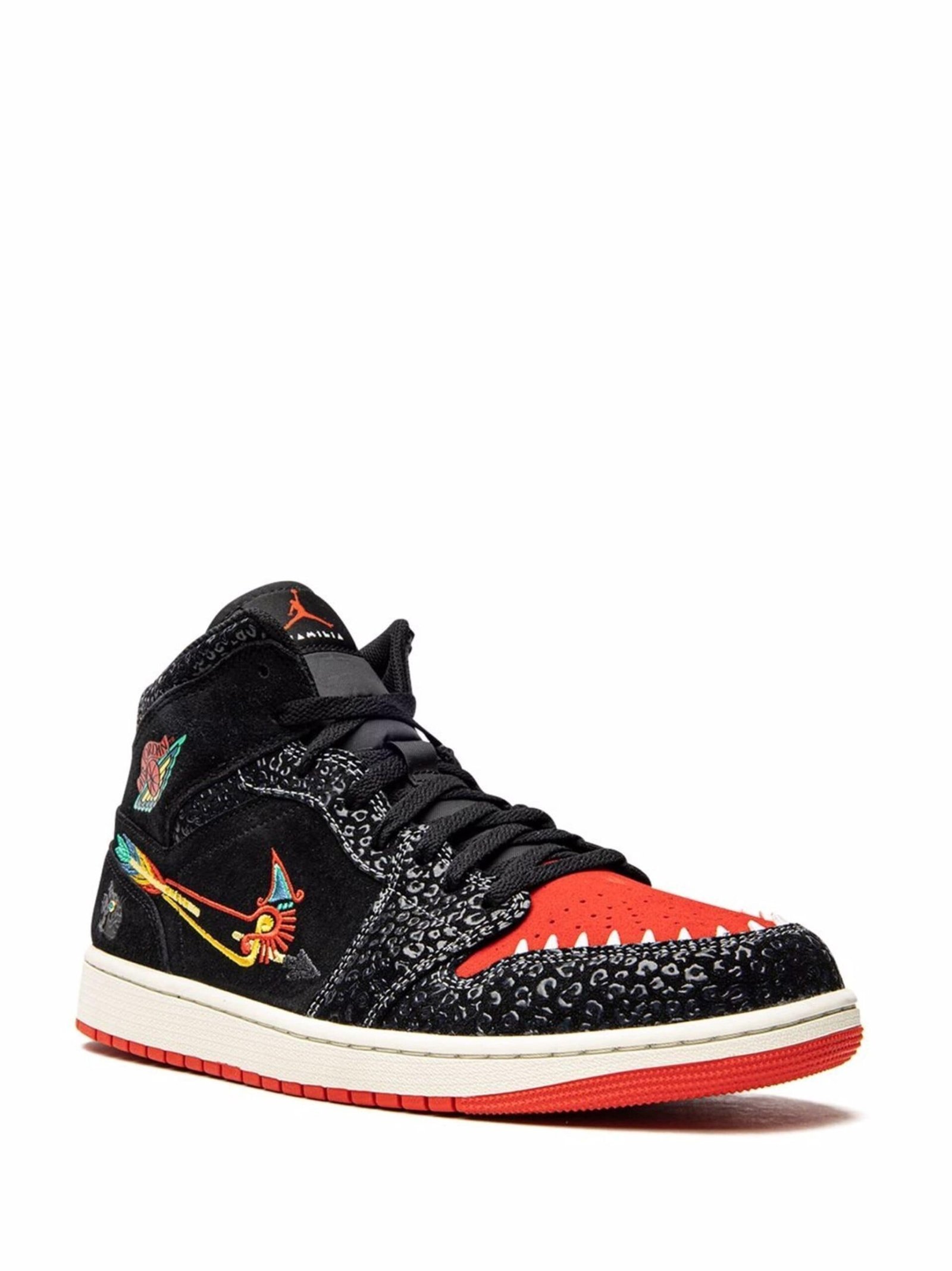 NIKE AIR JORDAN 1 MID SE SIEMPRE FAMILIA BALCK RED - Image 3