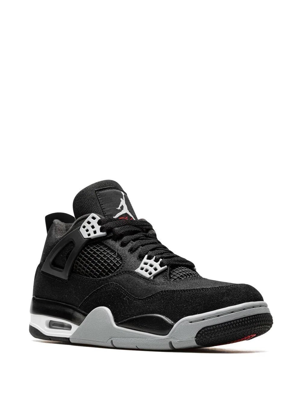 Jordan Retro 4 BLACK CANVAS - Image 3