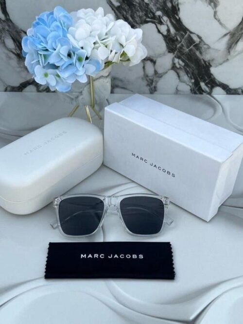 Branded MJ Sunglasses square transparent black (With Original Kit)