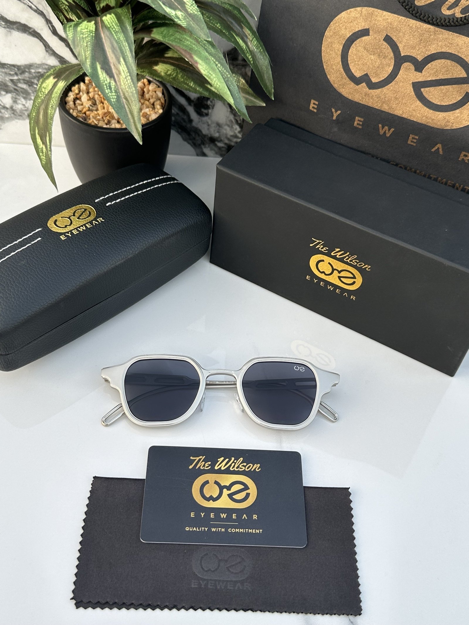 Branded WLSON 2381 silver black Sunglasses (With Original Kit) - Image 3