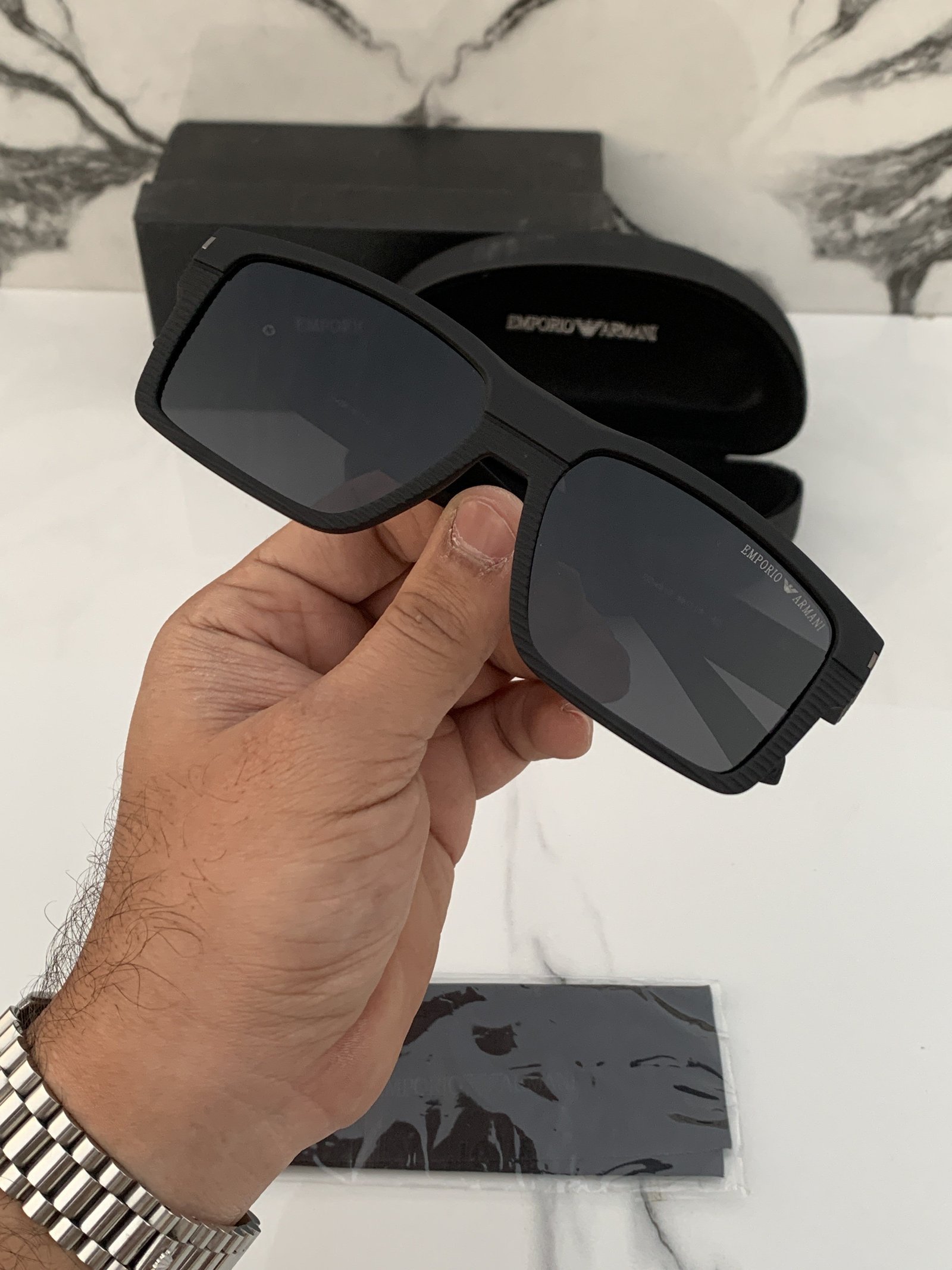 Branded Sunglasses EA 4918_fullblack(With Original Kit) - Image 4