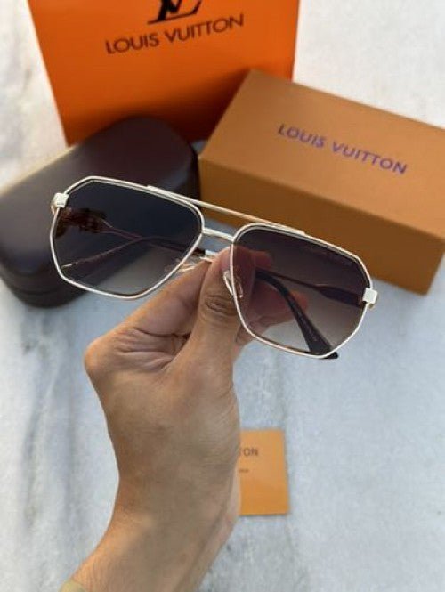 Branded Lv Gold Brown Sunglasses FT (With Original Kit) - Image 4