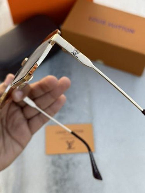 Branded Lv Gold Brown Sunglasses FT (With Original Kit) - Image 3