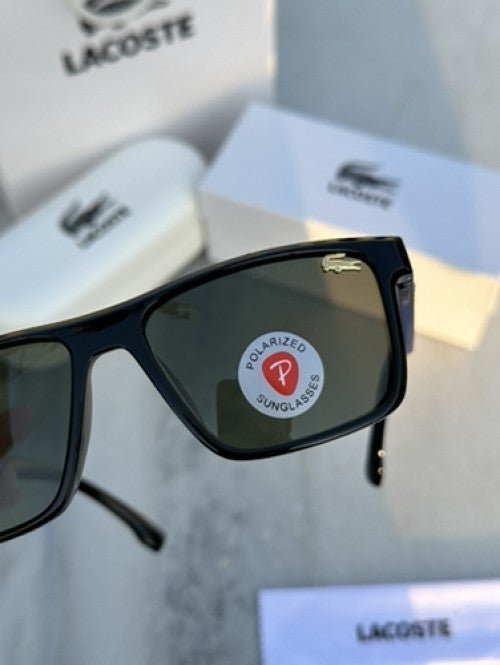 Branded Lcoste Black Green Sunglasses FT (With Original Kit) - Image 3