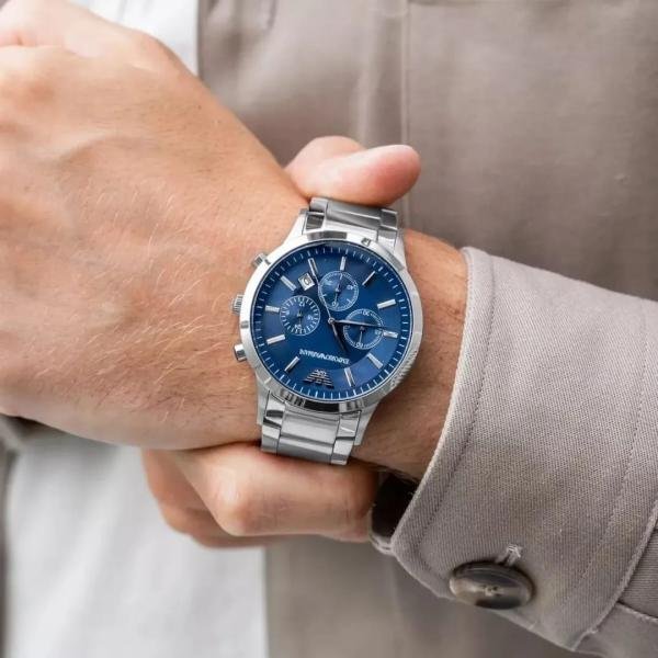 Emporio Armani Classic Silver-Blue - Image 4