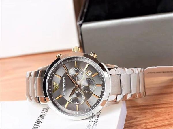 Emporio Armani Classic Silver Black Gold - Image 2