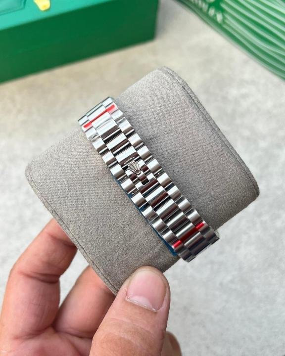 Rolex Oyster Perpetual Day-Date Olive Green Dial Watch - Image 2