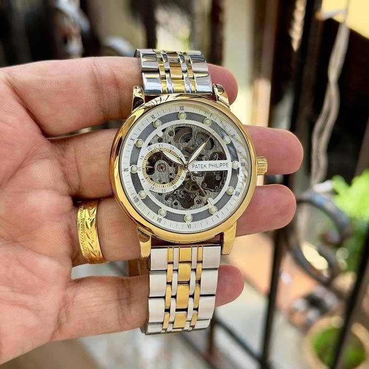 Patek Philippe Gold Two-Tone Skeleton Dial Automatic Watch - Image 2
