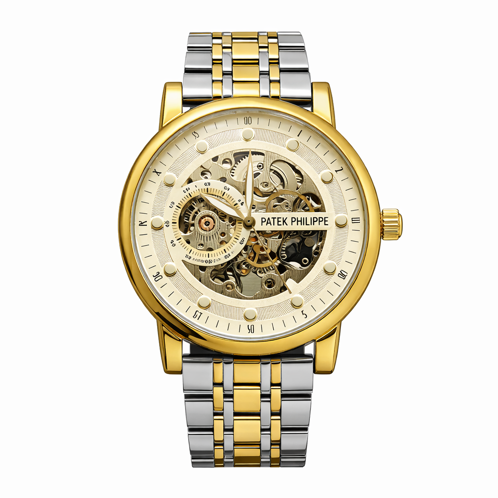 Patek Philippe Gold Two-Tone Skeleton Dial Automatic Watch