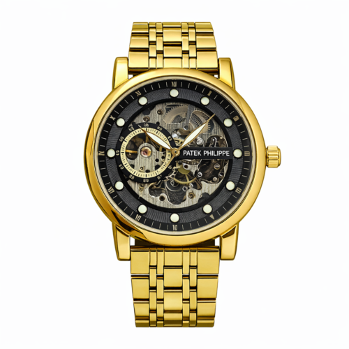 Patek Philippe Gold Two-Tone Skeleton Dial Automatic Watch