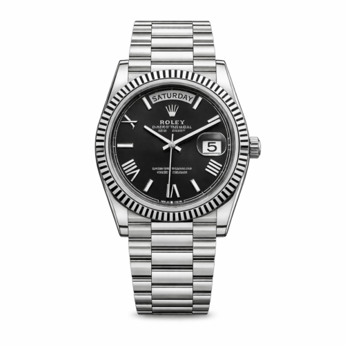 Rolex Oyster Perpetual Day-Date Black Dial Watch
