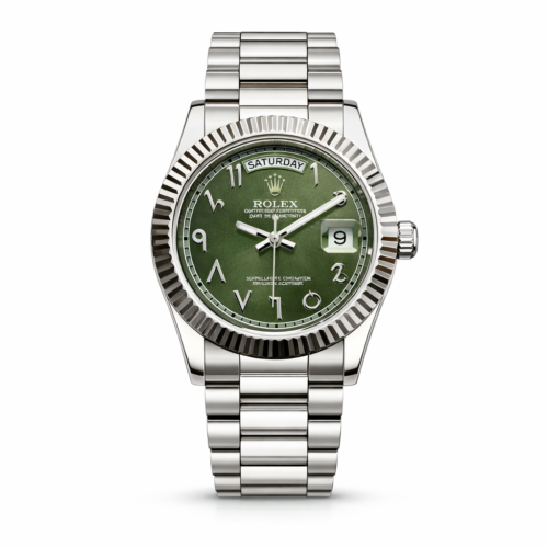 Rolex Oyster Perpetual Day-Date Green Dial Arabic Numeral Watch