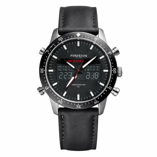 Fossil Hybrid HR Smartwatch Black Dial Leather Strap