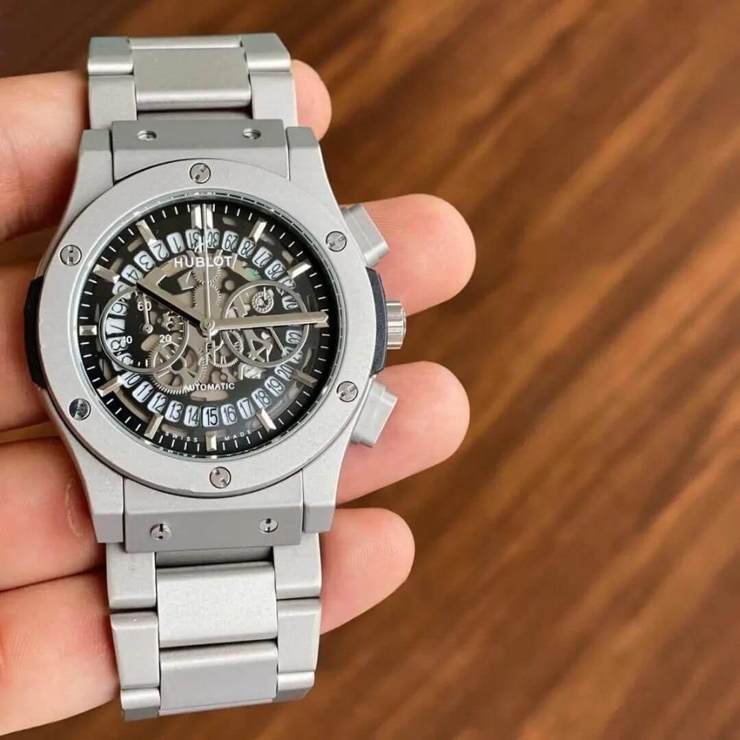 Hublot Silver Grey Automatic Metal Watch - Image 2