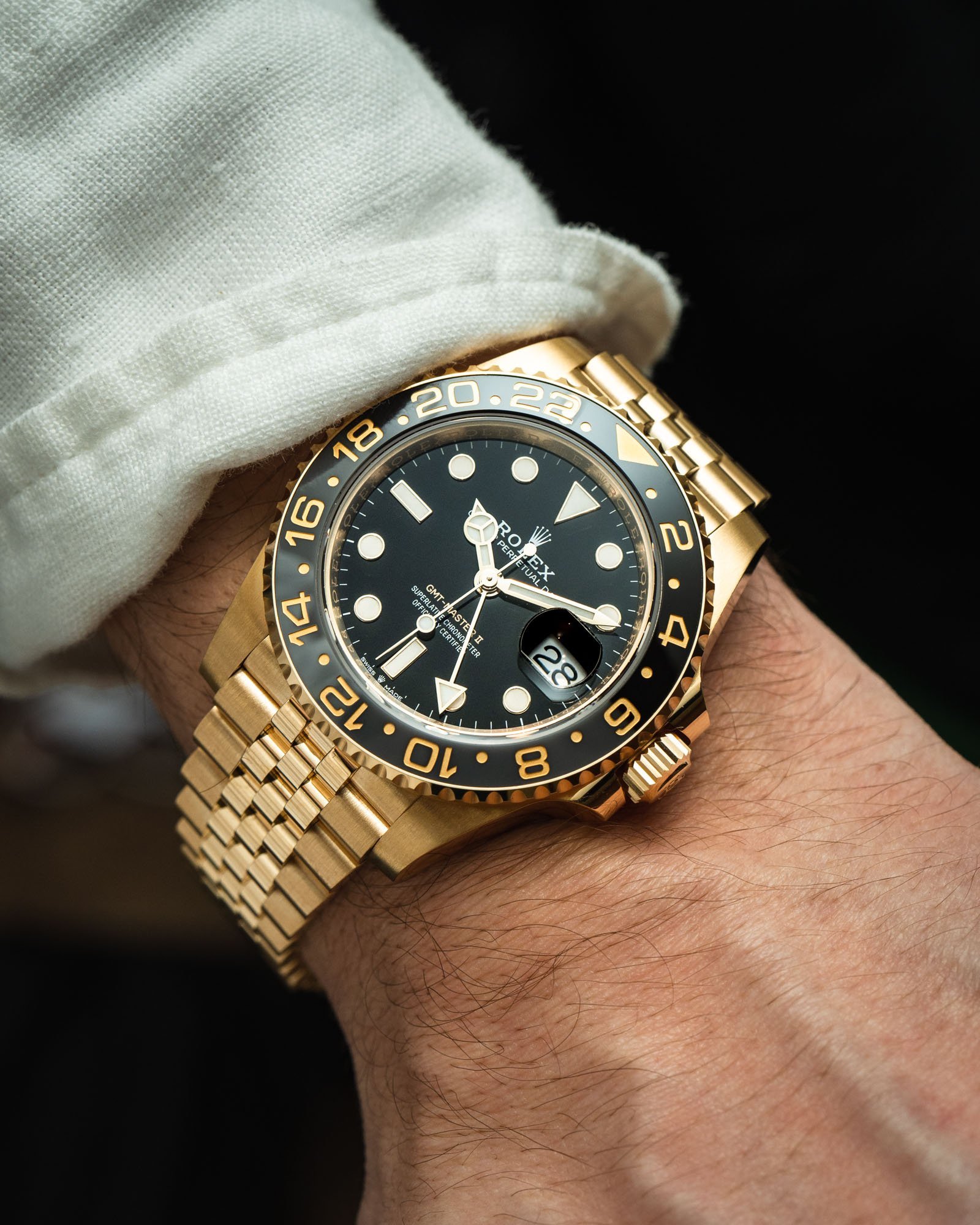 GMT-Master II yellow gold Jubilee bracelet and Black dial. - Image 2