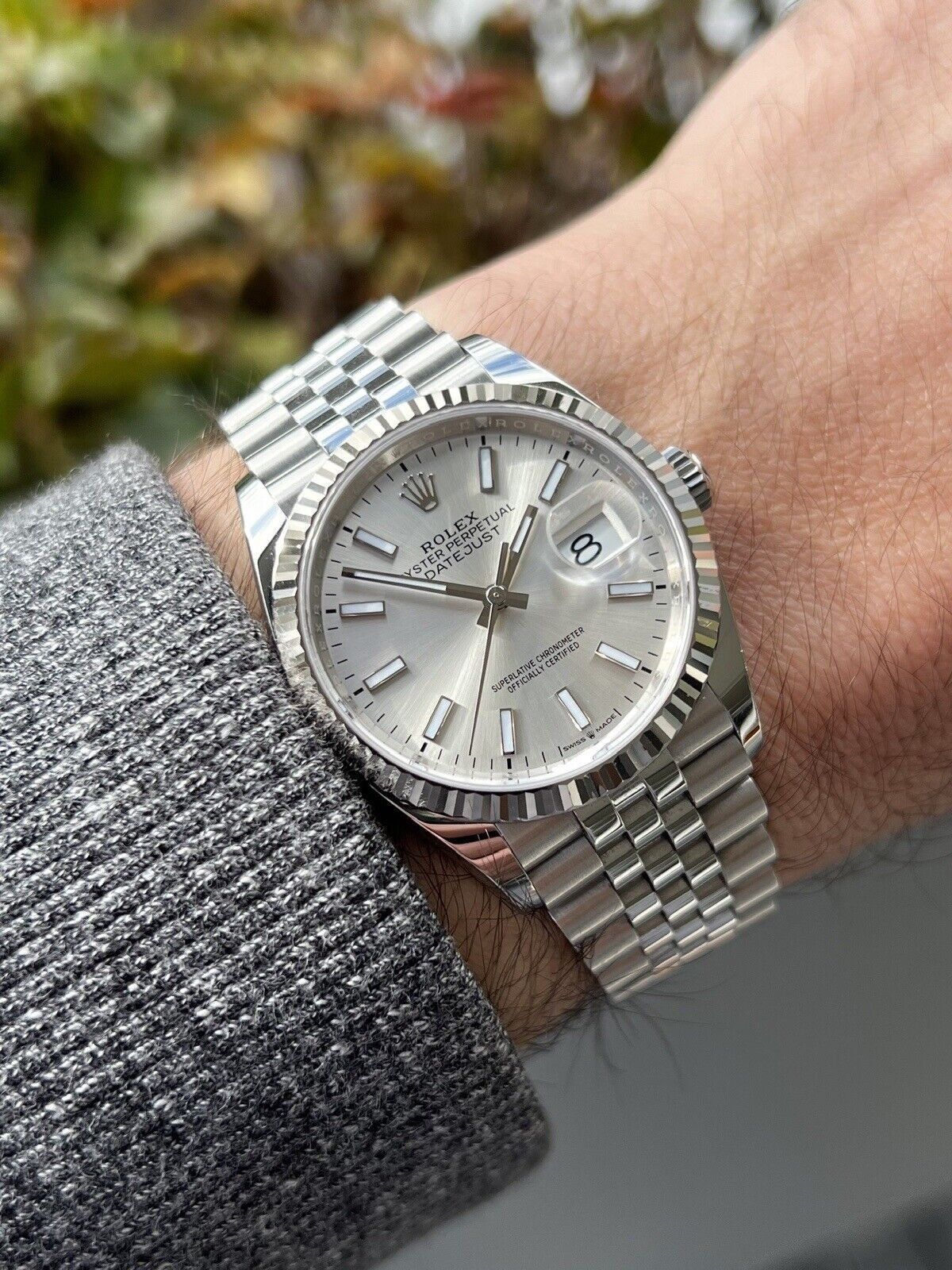 Rolex Date just 36 silver dial - Image 2