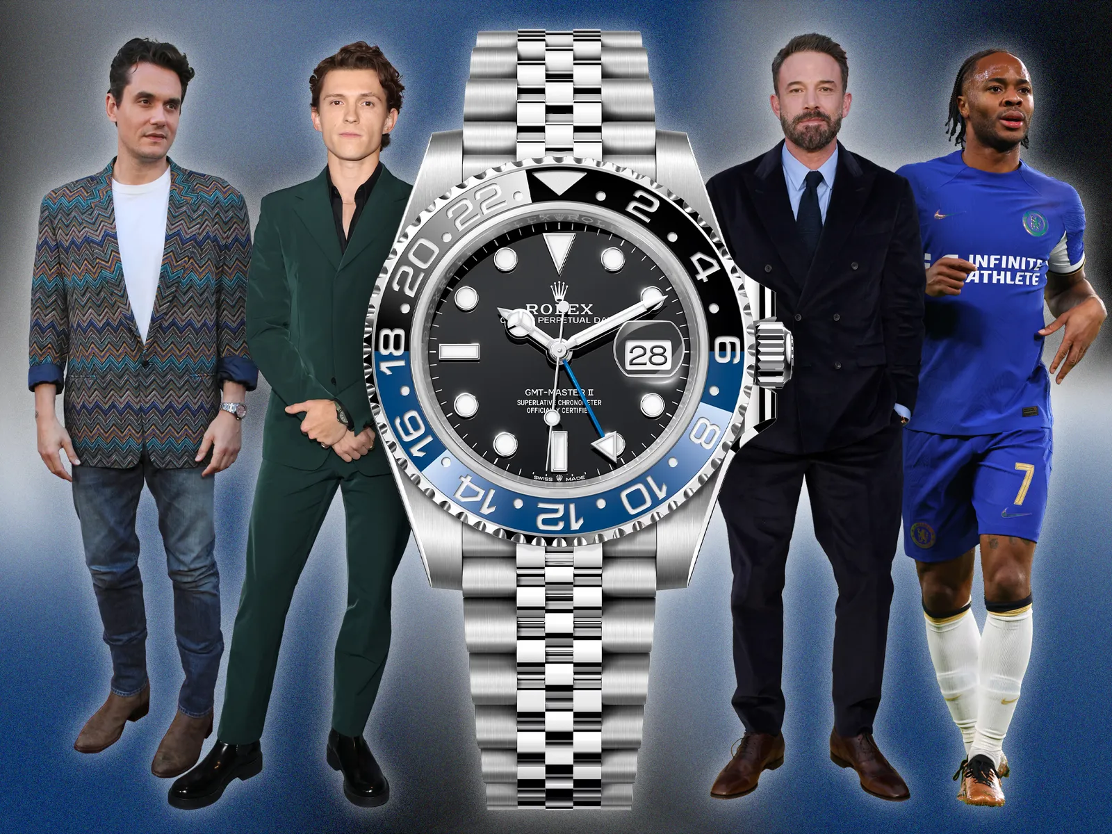 GMT-Master II blue and black Cerachrom bezel black dial Jubilee bracelet. - Image 4