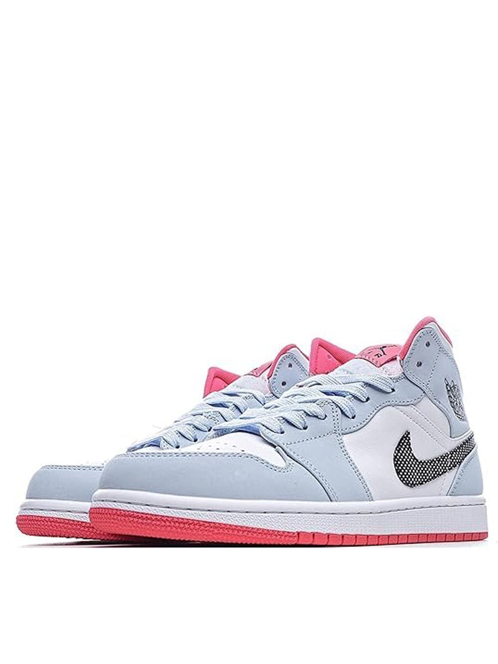 Jordan Retro 1 mid HALF BLUE POLKA DOT SWOOSH GS - Image 2