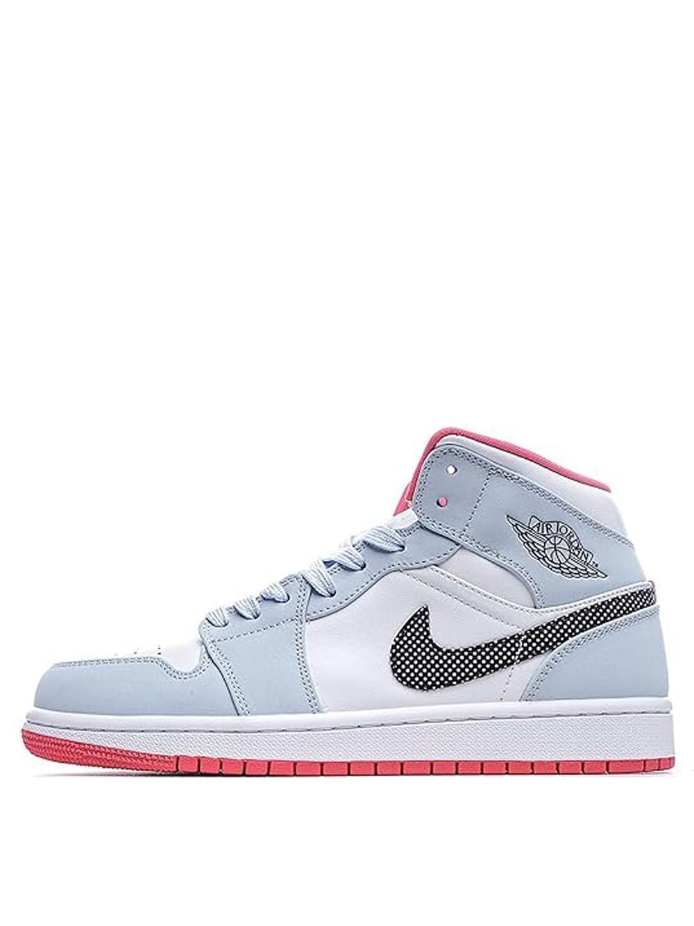 Jordan Retro 1 mid HALF BLUE POLKA DOT SWOOSH GS - Image 4