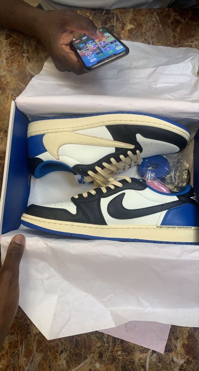 Air Jordan Retro 1 Low Fragment X Travis Scott With Original Box - Image 2