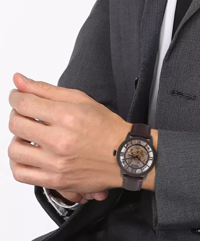 Fossil Brown Leather Automatic Watch - Image 2