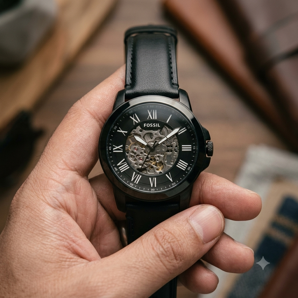 Fossil grant leather belt